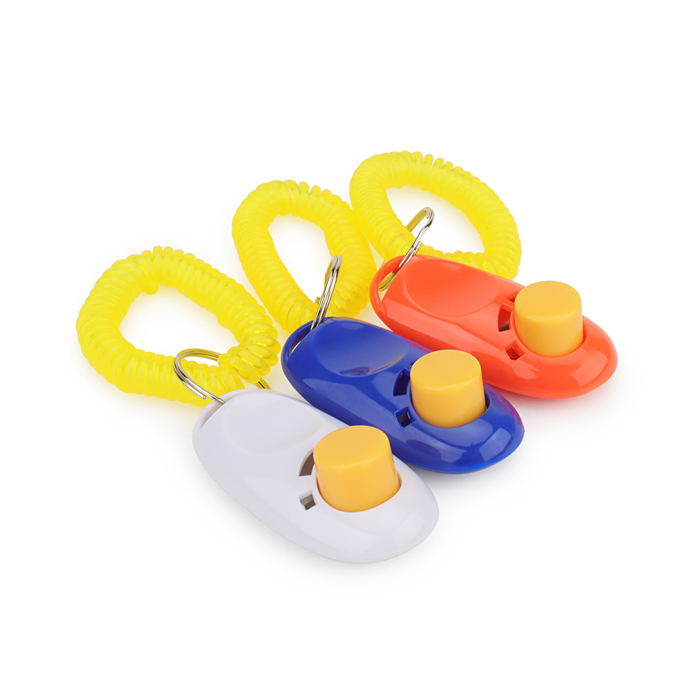 10pcs Pet Cat Dog Training Clicker Dog Clicker Key Chain With Wrist Strap Puppy Accessories Pet Toy Supplies