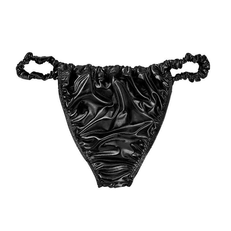 Latex Swimsuit Mens Swimwear Male Beachwear Panties Rubber Briefs Underwear Bath Footage Swimming Truck