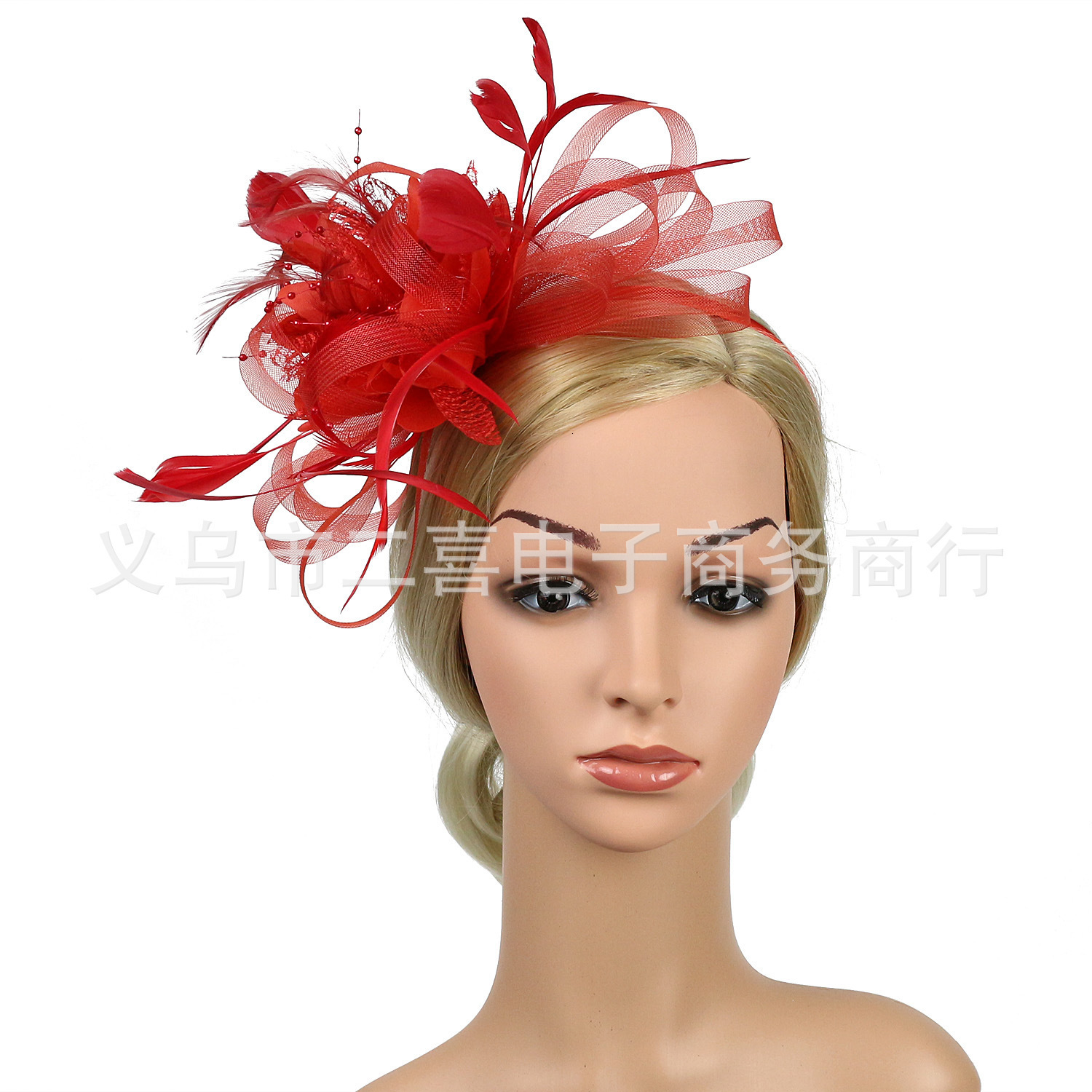 Big Fascinator Hat Women Wedding Elegant Feather Pillbox Cap Royal Party Headpiece Ladies Evening Church Chapeau 240401
