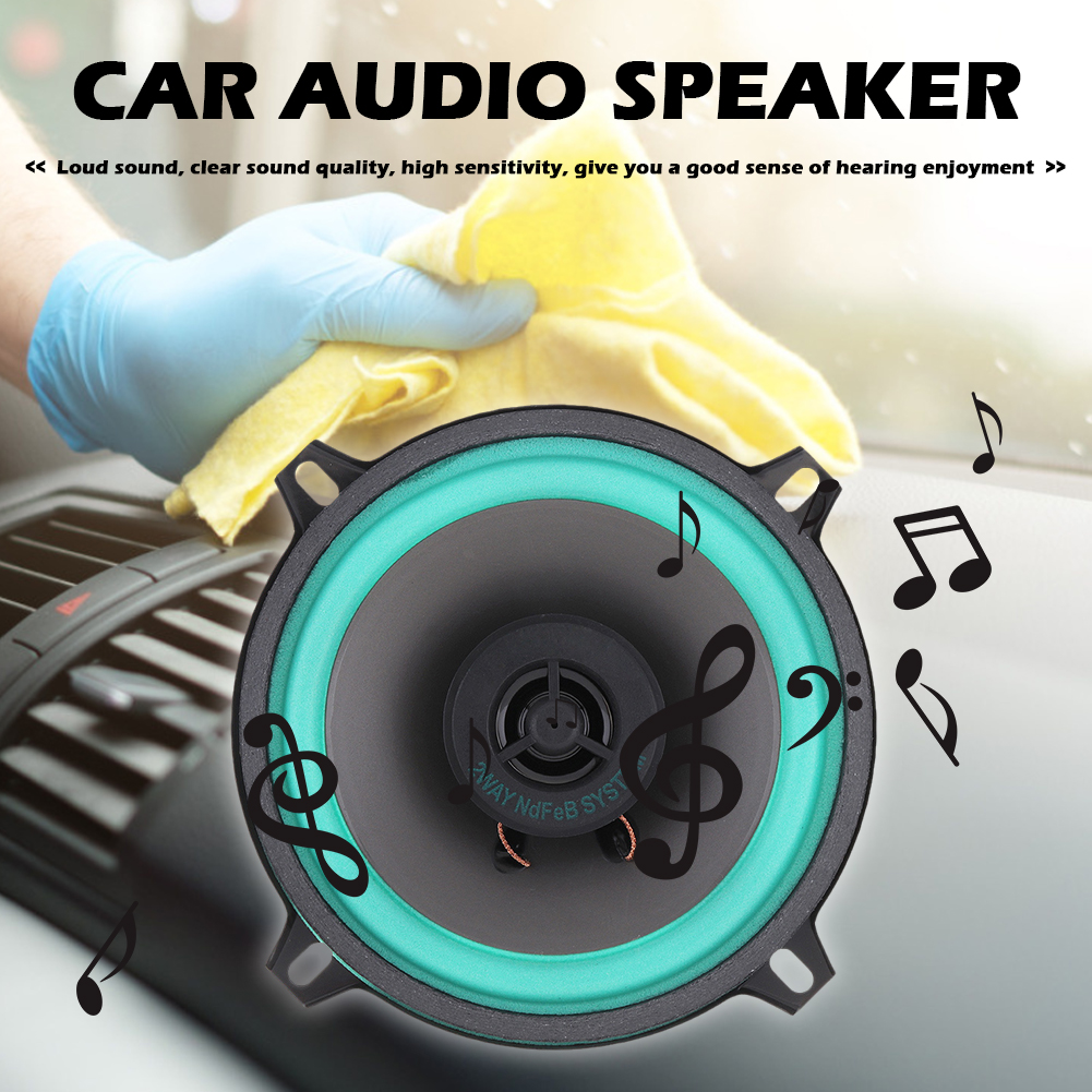5 Inch 2 Way Full Frequency Car Stereo Speaker 12V Vehicle Audio Music Stereo Subwoofer Full Range Frequency Auto Audio