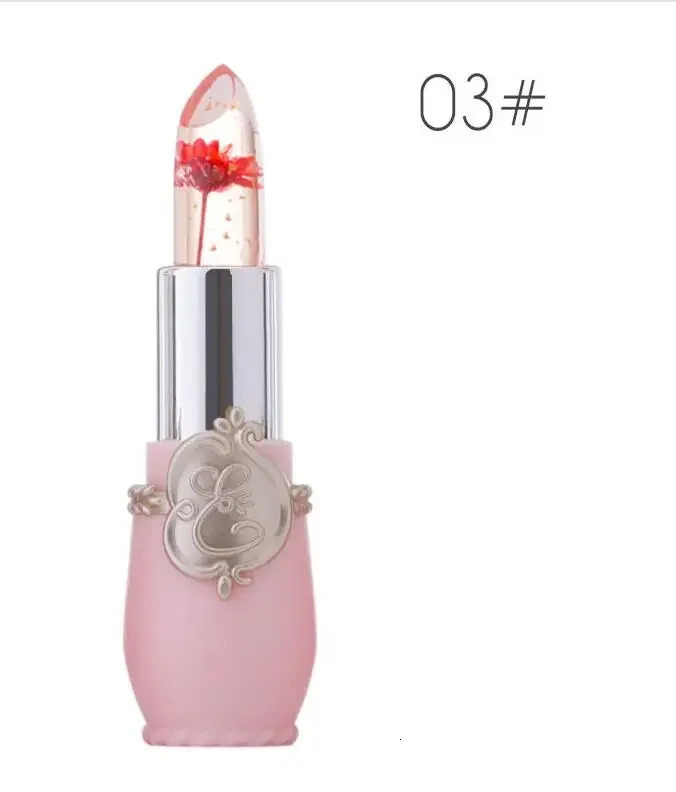 Waterproof lipstick jelly flower transparent color discolored lipstick lasting for 6 long colors flowery lipstick 240705