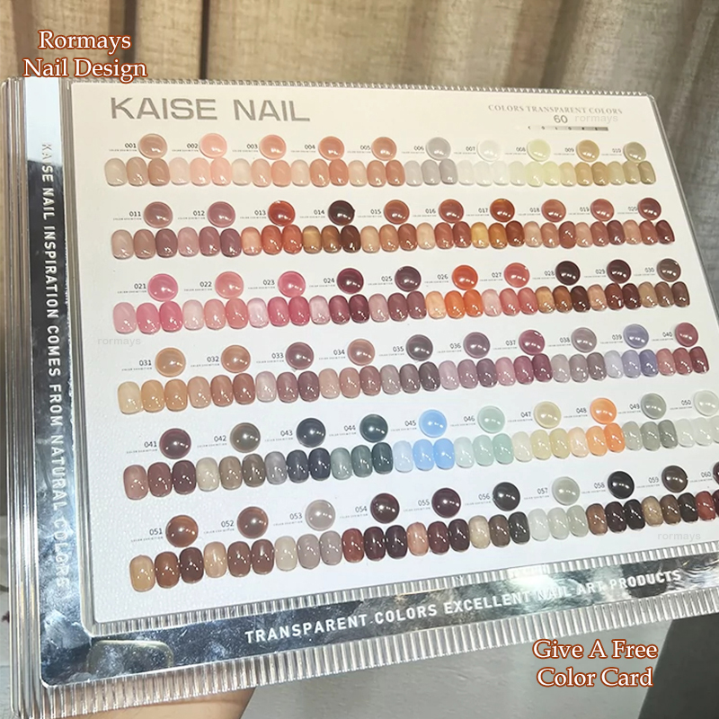 Rormays gel polishing 60PCS deep jelly nude durable varnish gel UV LED soaking skin color jade grease powder blusher nail polish