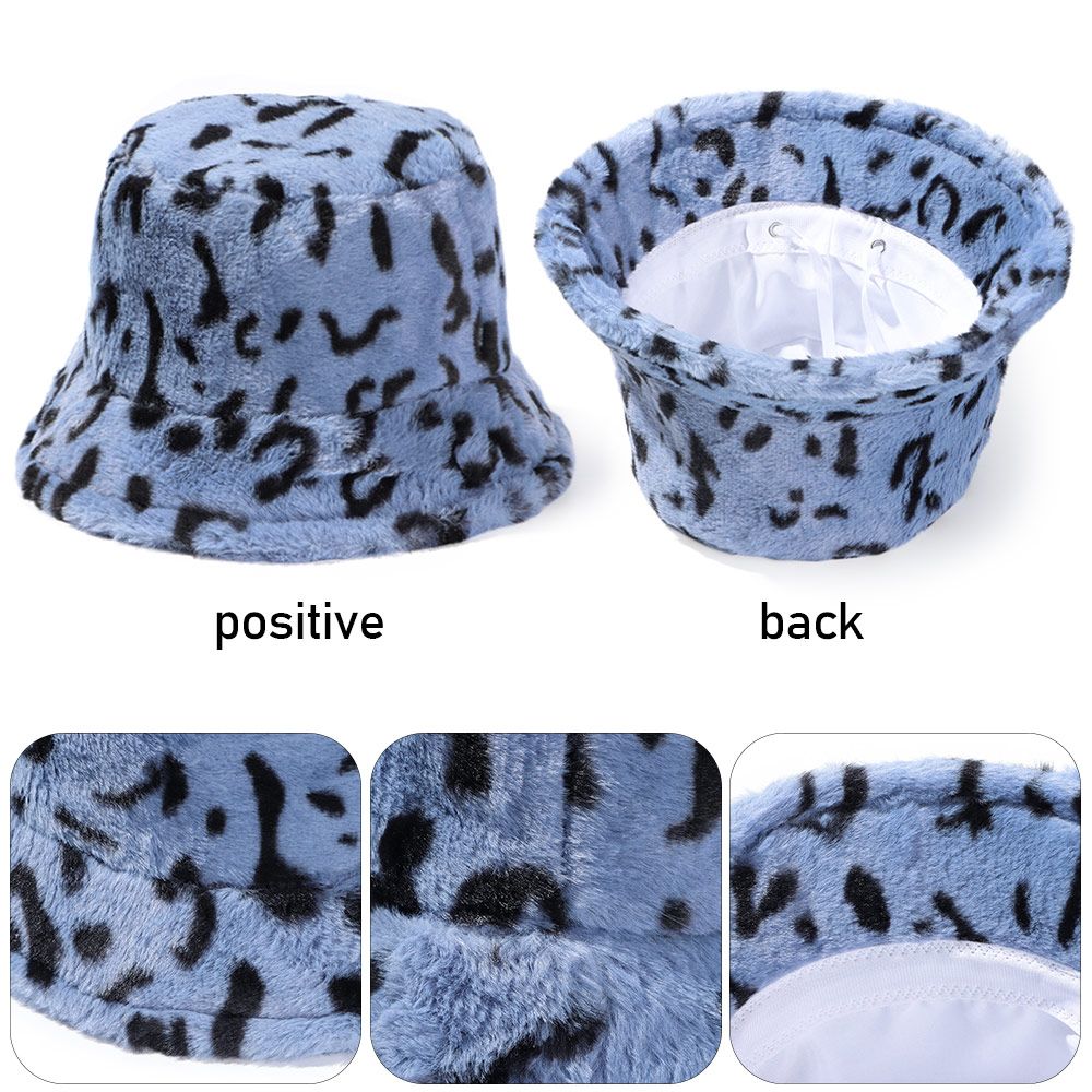 Women Girls Faux Fur Bucket Hat Soft Warm Fisherman Cap Panama Hat Sun Cap Outdoor Sunscreen Hat Winter Casual Accessories