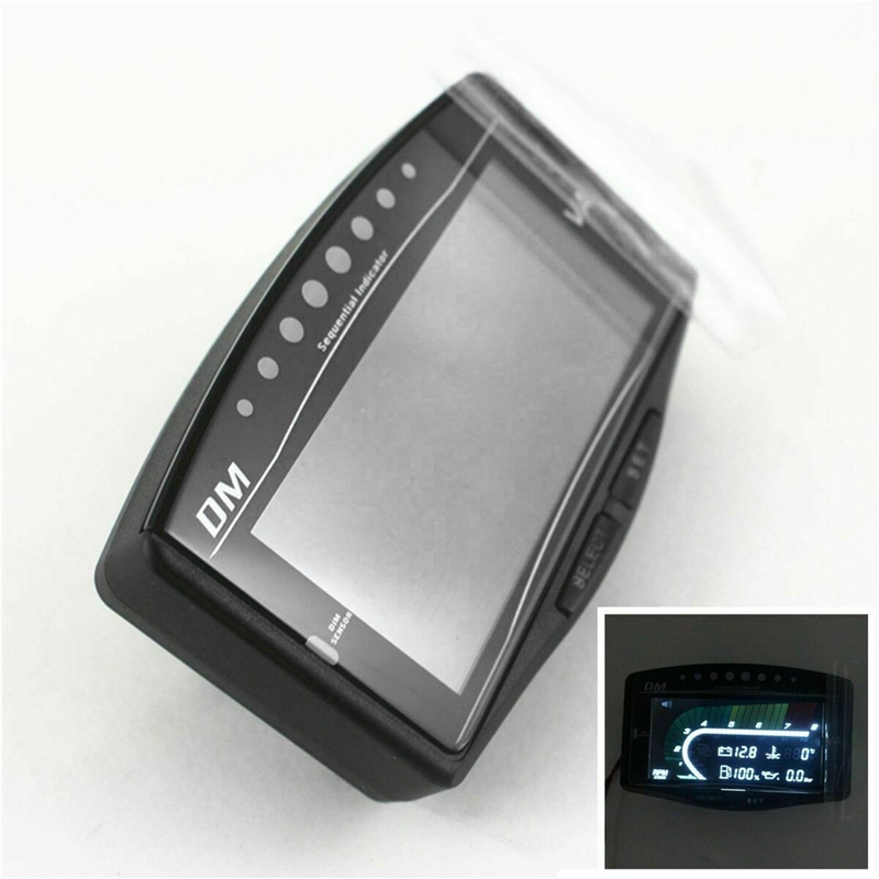 5 In 1 Universal 12V/24V Truck Car LCD Digital Oil Pressure Gauge Volt Voltmeter Water Temperature Fuel Gauge Tachometer