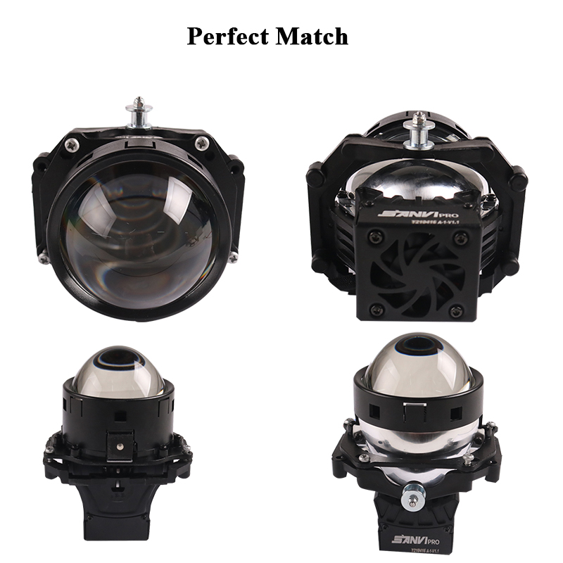 SANVI 2PCS 47W 5500K Bi LED Projector Lens Headlight for Audi Q7 Q5 With AFS Framework Car Ligth Accessories