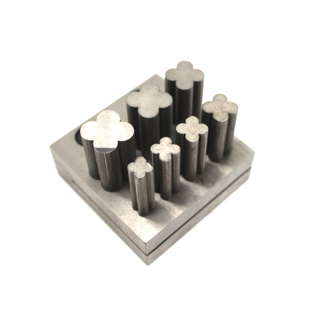 Metal Disc Cutter Set Heart Four Leaf Clover Jewelers Mold Cutting Punching Base Puncher Jeweler Tool