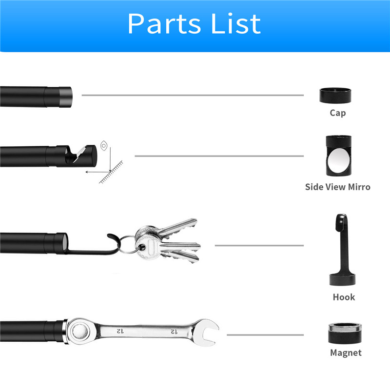 Wifi Endoscope Camera 1080P HD Semi-rigid Snake Camera USB Endoscope Borescope IOS Endoscope is suitable for iPhone tablet