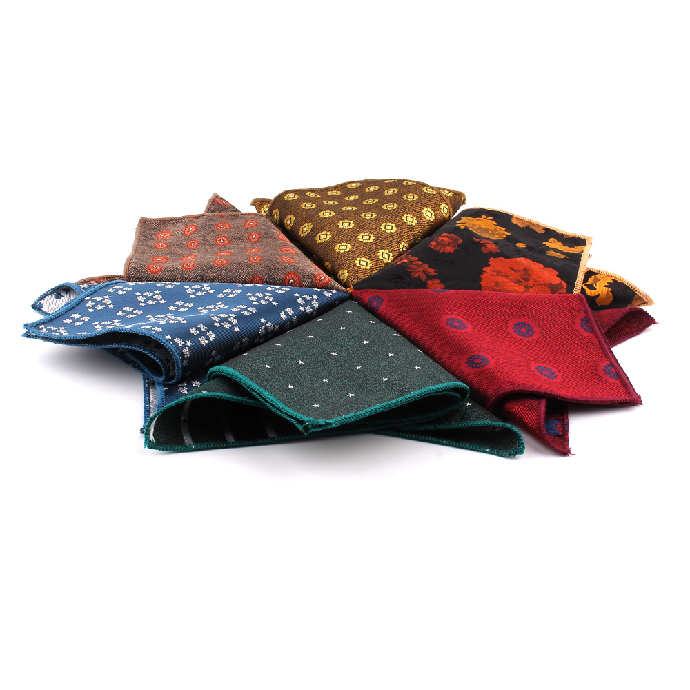 Floral Pocket Square For Men Women Jacquard Chest Towel Wedding Hanky Gentlemen Hankies Men's Suits Handkerchief Pocket Towel
