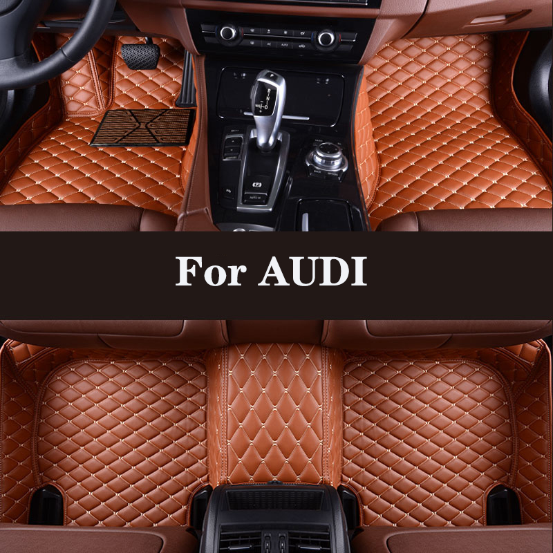 Full Surround Custom Car Floor Mat For AUDI A1 A3 A4 A5 A6 A7 A8 Q2 Q3 Q5 Q7(4seat/5seat) R8 S1 S3 S4 S5 S6 S7 Car Accessories