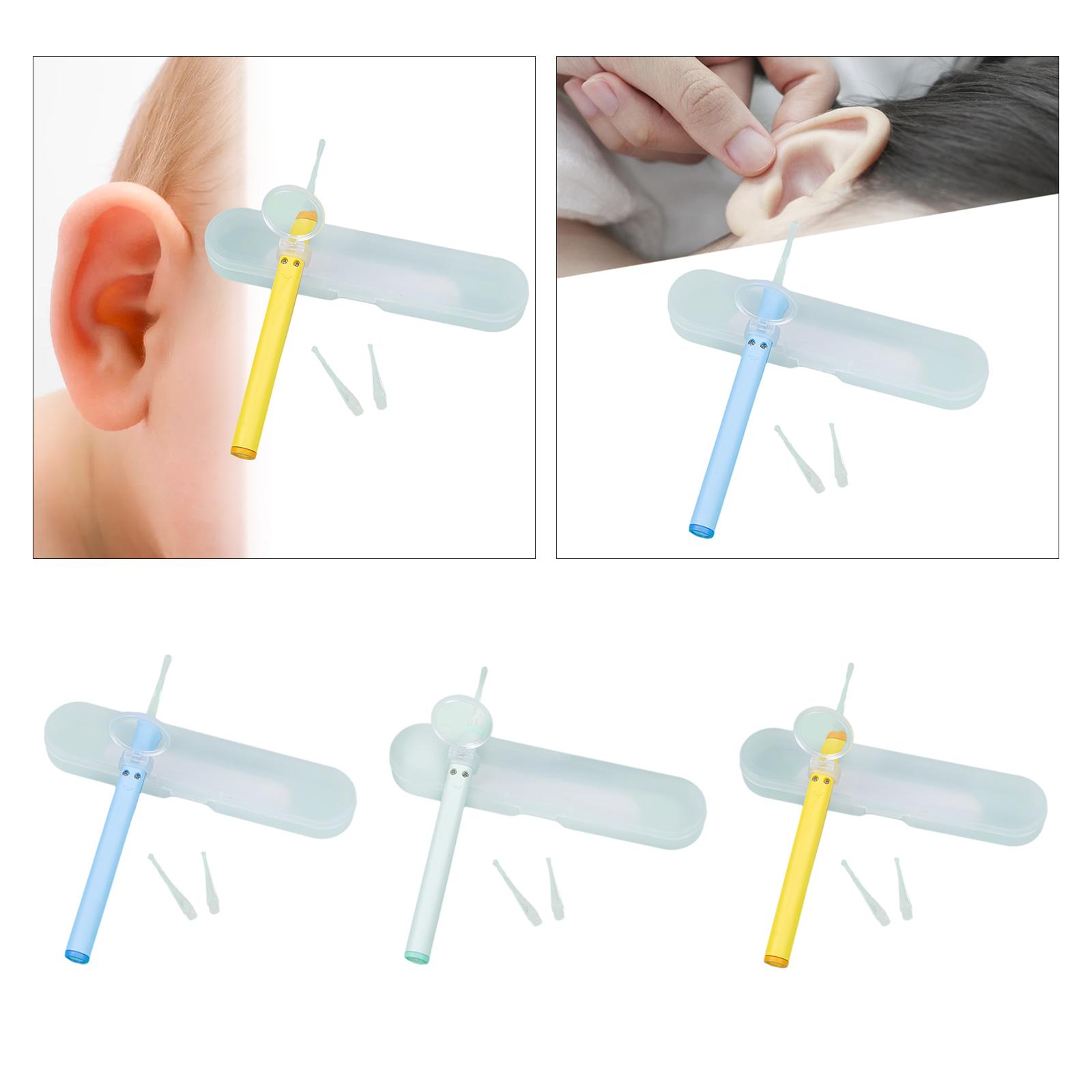 Kids Ear Clean Pick Handheld with Storage Box Earpick Tips Functional Earwax Remover Kits for Home Kindergarten Trip Nurse Girls
