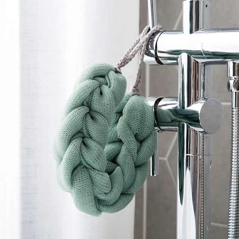 Flower Mesh Shoulder Scrubber Long Sponge Body Back Bath Sponge Shower Exfoliate Strap Shower Body Wash Brush Health Cleaning 240624