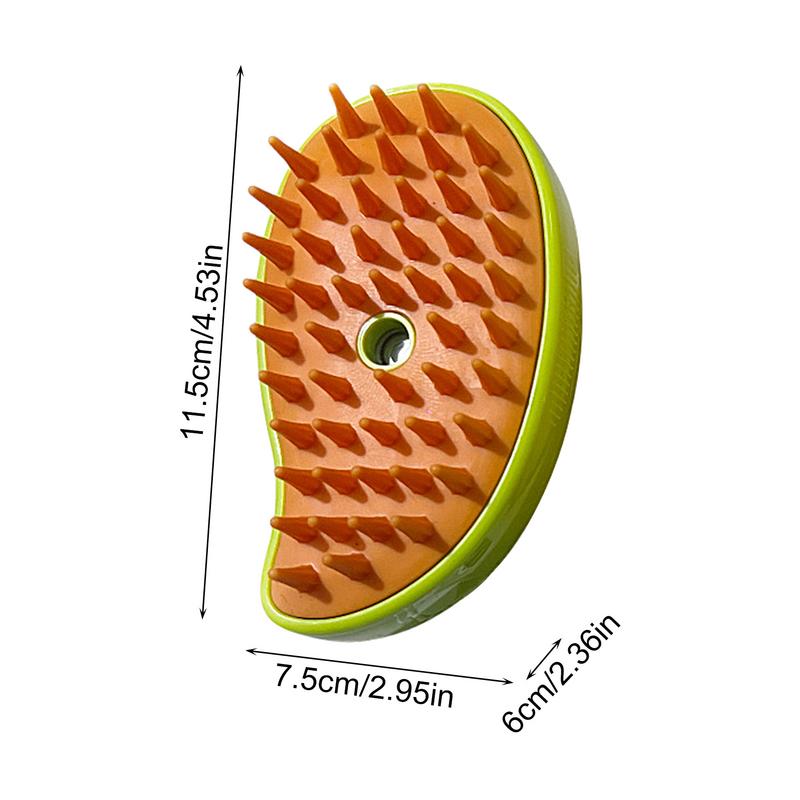 3-in-1 Electric Dog Brush Spray USB Rechargeable Pet Hair Grooming Combs With Mist Mango Shape Comb For Grooming