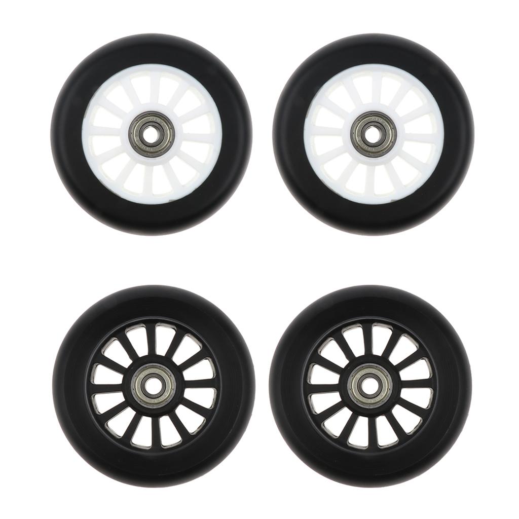 2 Pieces 100mm Complete Stunt Pro Scooter Wheels Replacement with Random Color Bearing Outdoor Speed Skating Equipment