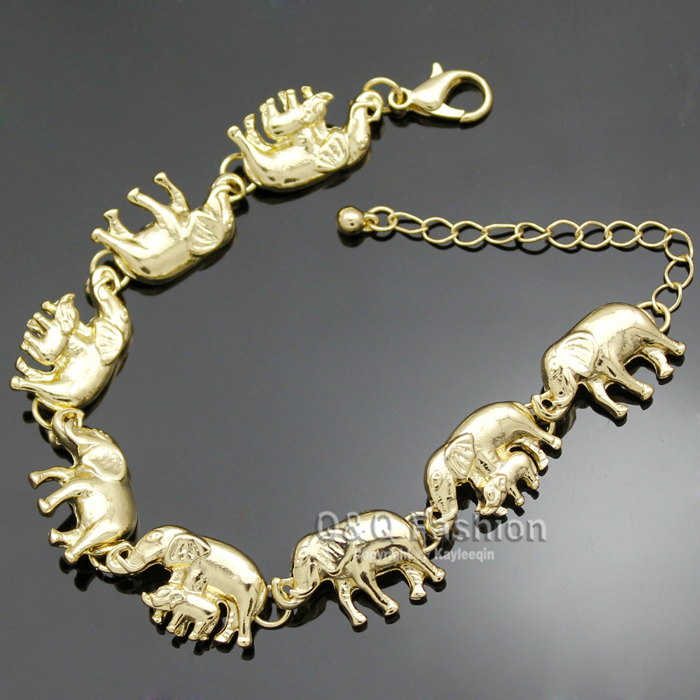 Elephant African Hindu Ganesha Stretch Animal Chain Charms Beaded Bracelet Bangles For Women Heart Cuff Indian Pulseiras Jewelry