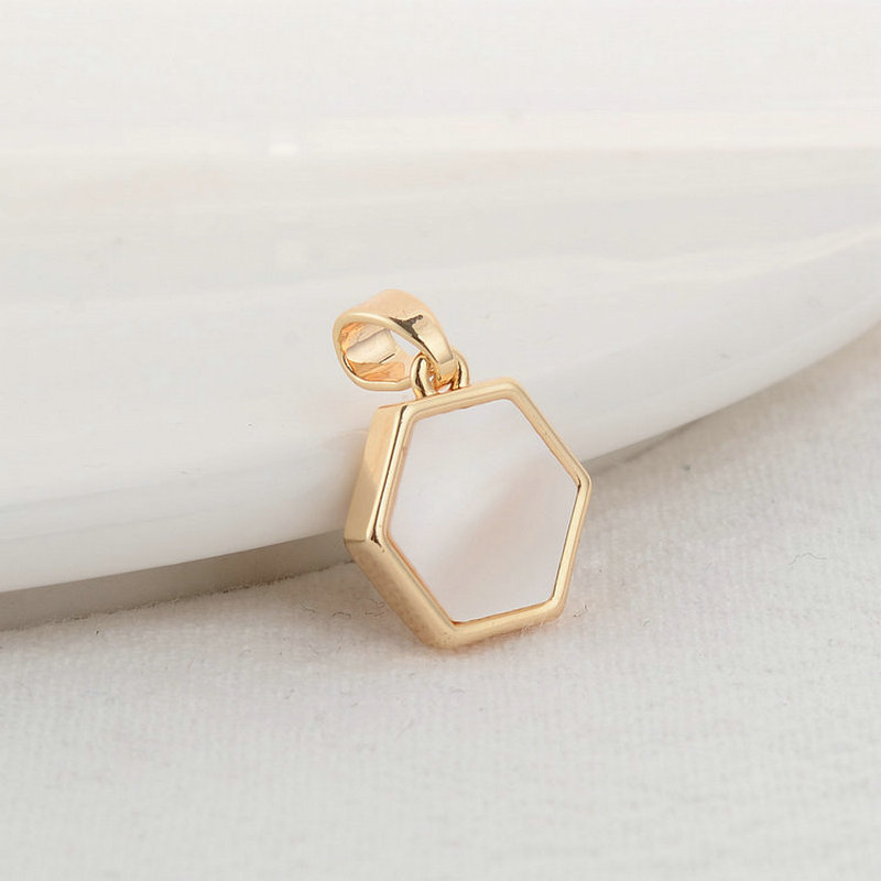 14K Gold Color Plated and Sheel Drop Round Shape Charms Pendants Jewelry Making Supplies Diy Accessories