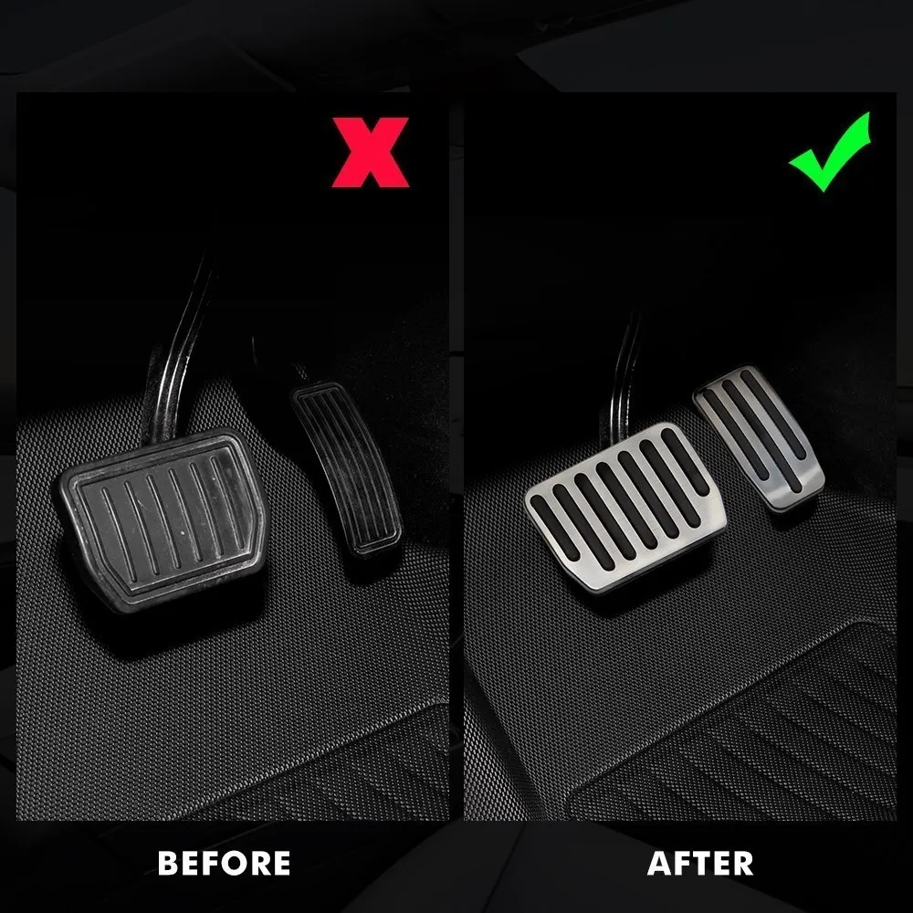 Model 3 Aluminum alloy Foot Pedal for Tesla Model Y 2023 Car Accelerator Gas Fuel Brake Rest Pads Mat Cover Accessories Styling