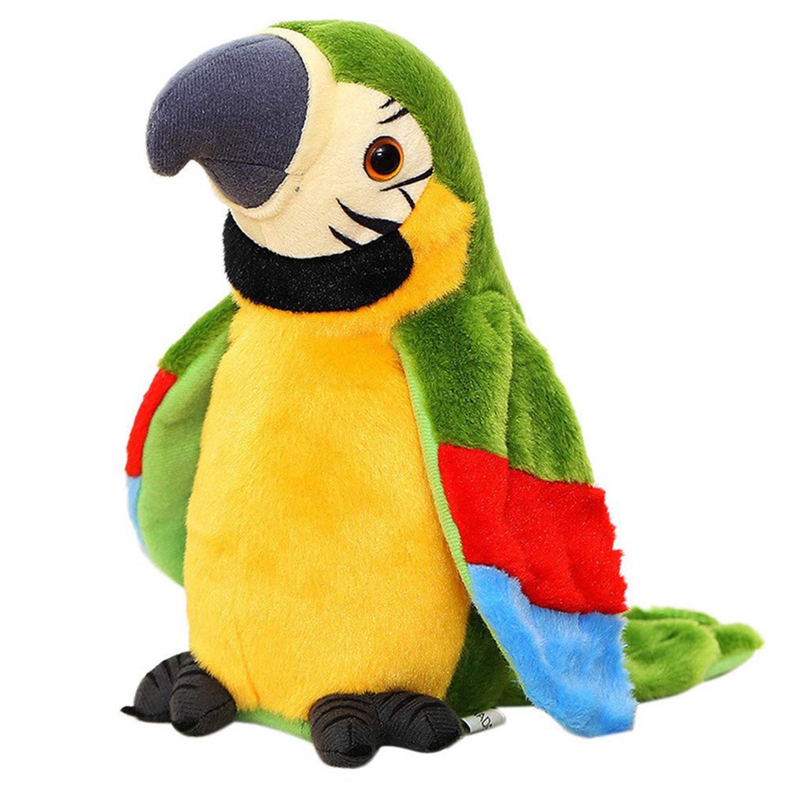 Talking Parrot Toy Mimicry Pet Speaking Plush Toy Repeat What You Say Waving Wings Electronic Record Bird Toy Stuffed Animal