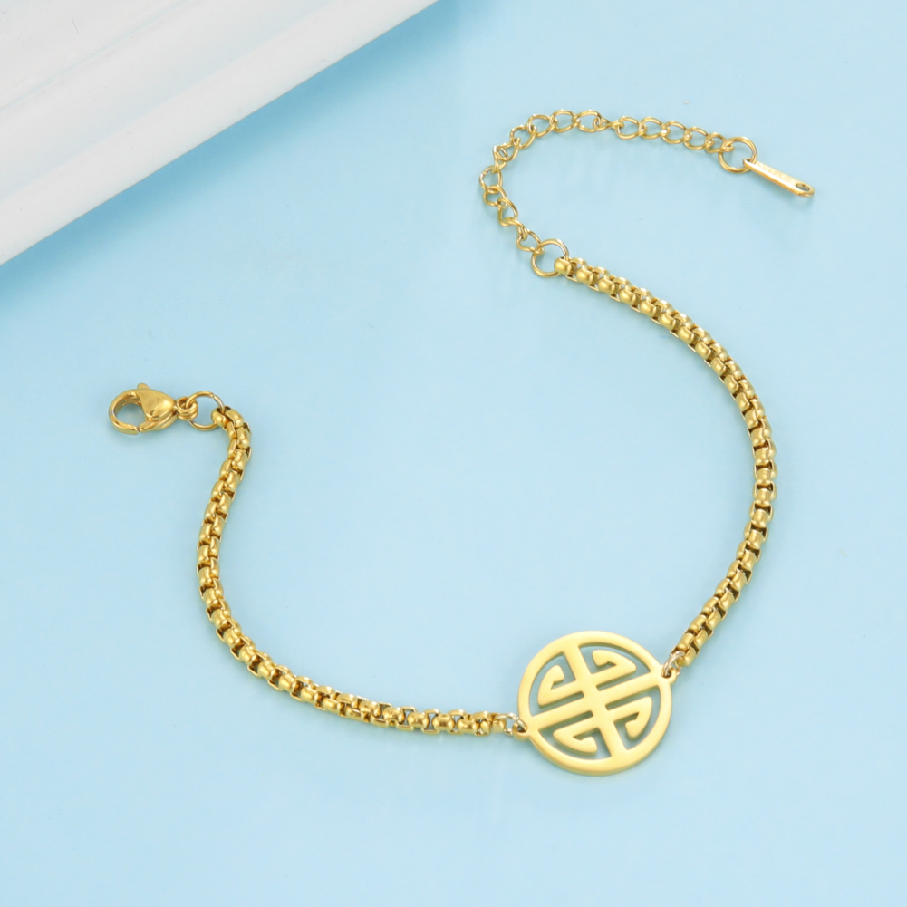 Skyrim Geometric Men Women's Bracelets on Hand Amulet Fortune Lucky Chain Bracelets Stainless Steel Jewelry 2024 Trend Gifts