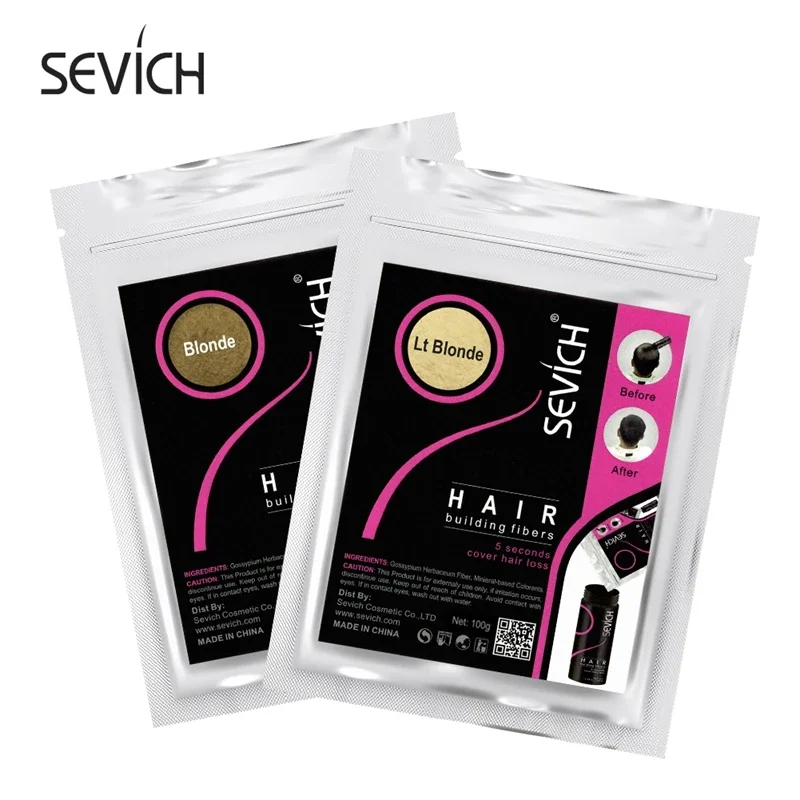 Sevich refill 25g hair fiber hair loss products hair building fibers powders thicken thin hair 10 colors keratin hair regrowth