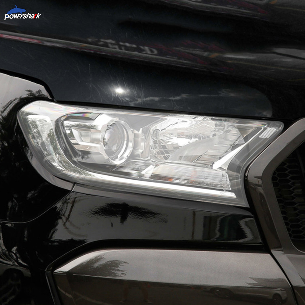 2 Pcs Car Headlight Tint Black Protective Film Transparent TPU Sticker For Ford Ranger Wildtrak Raptor 2015-Present Accessories