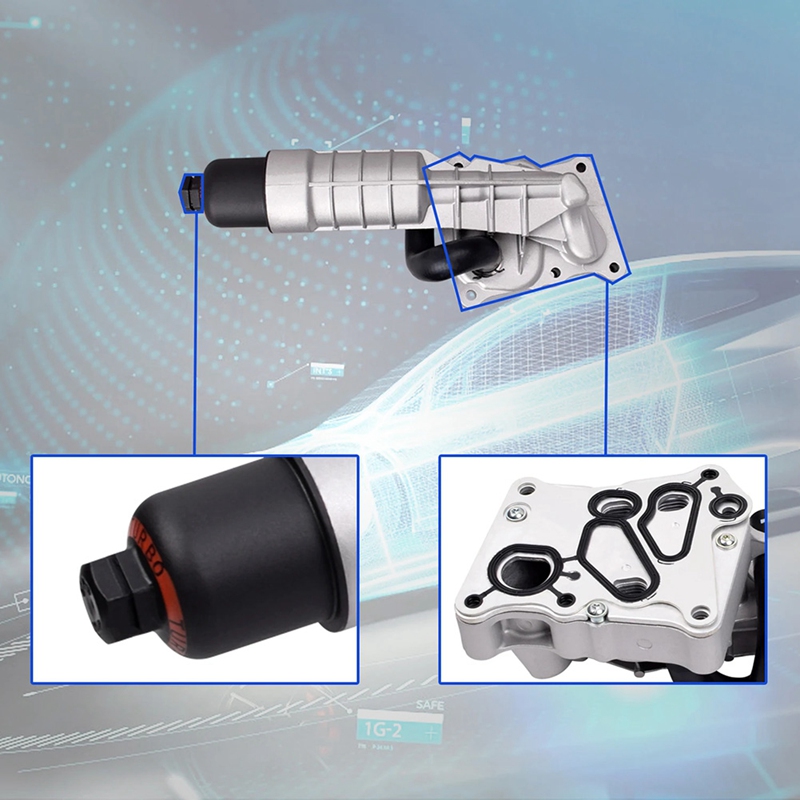 A2711801410 Aluminum Engine Oil Cooler Filter Housing Module For Mercedes Benz C180 C200 C204 C250 W212 W204 2711801410