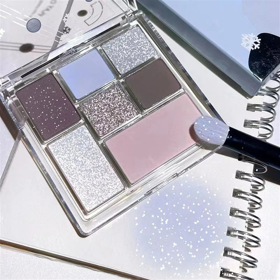 7 Colors Glitter Eyeshadow Make Up Palette Matte Shiny Eyeshadow Palettes Pearly Eye Shadow Eyes Pigments Women Korean Cosmetics 240624