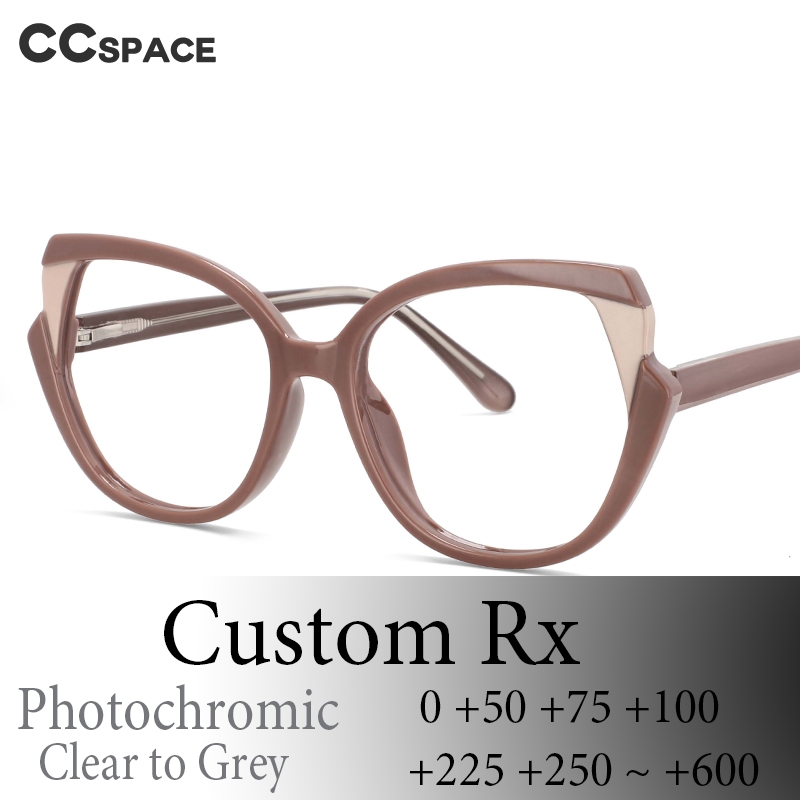 P53892 Photochromic Reading Glasses Cat Eye TR90 Computer Women's Spectacle Frame Vision Plus Nearsight Farsighted Designer