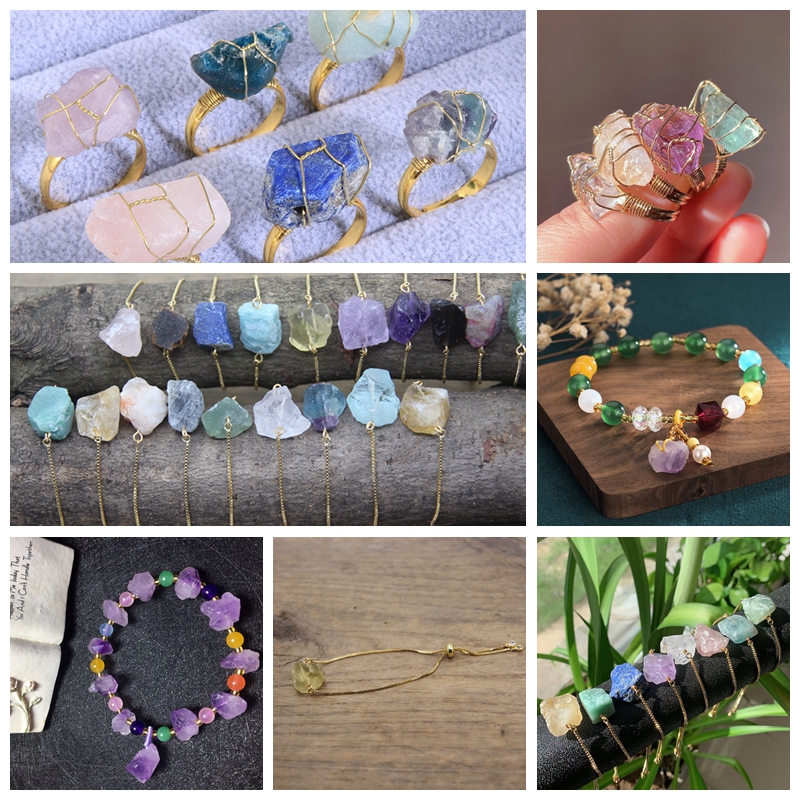 20pcs/lot Original Natural Irregular Fluorite Beads Raw Stone Nugget Minerals Bead For DIY Jewelry Making Bracelet Rings DIY