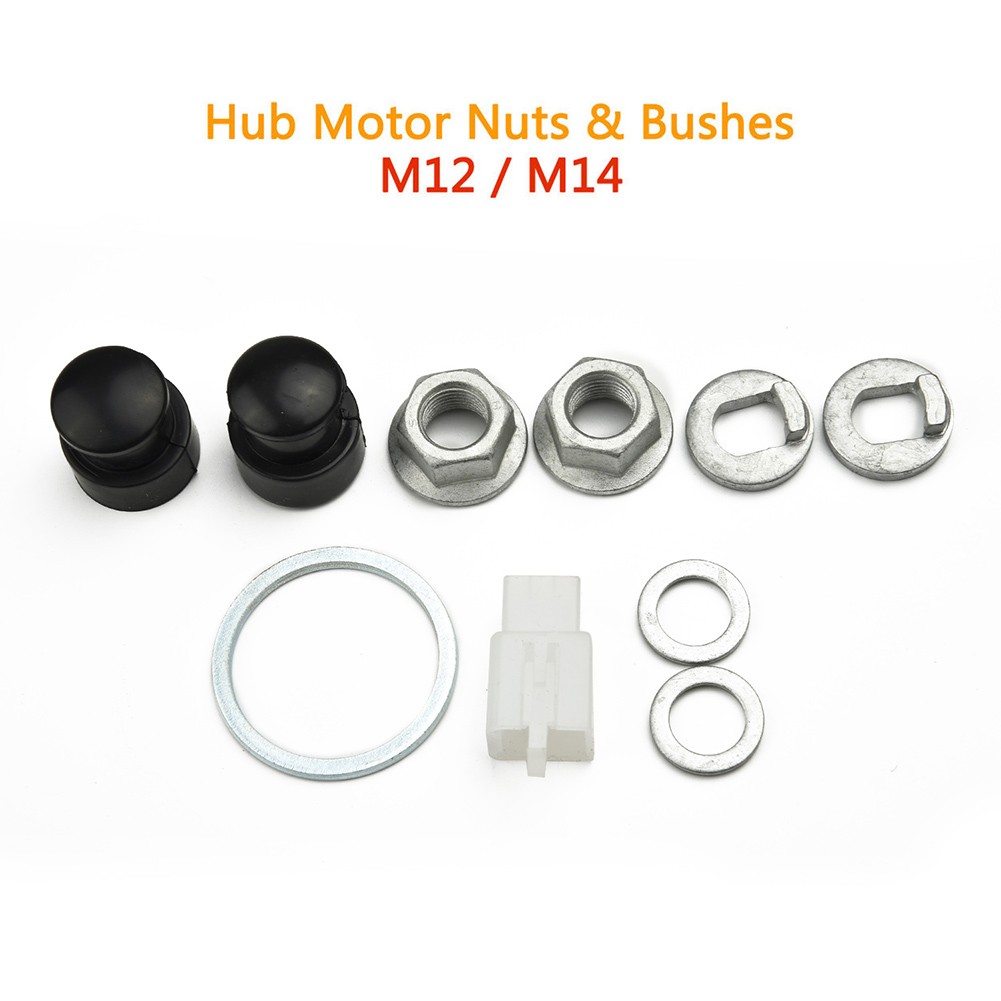 M12/M14 E-bike Hub Motor Axle Lock Nut/lock Washer/spacer/nut Cover Electric Bicycle Components 500W-5000W Motors 12/14mm Shaft