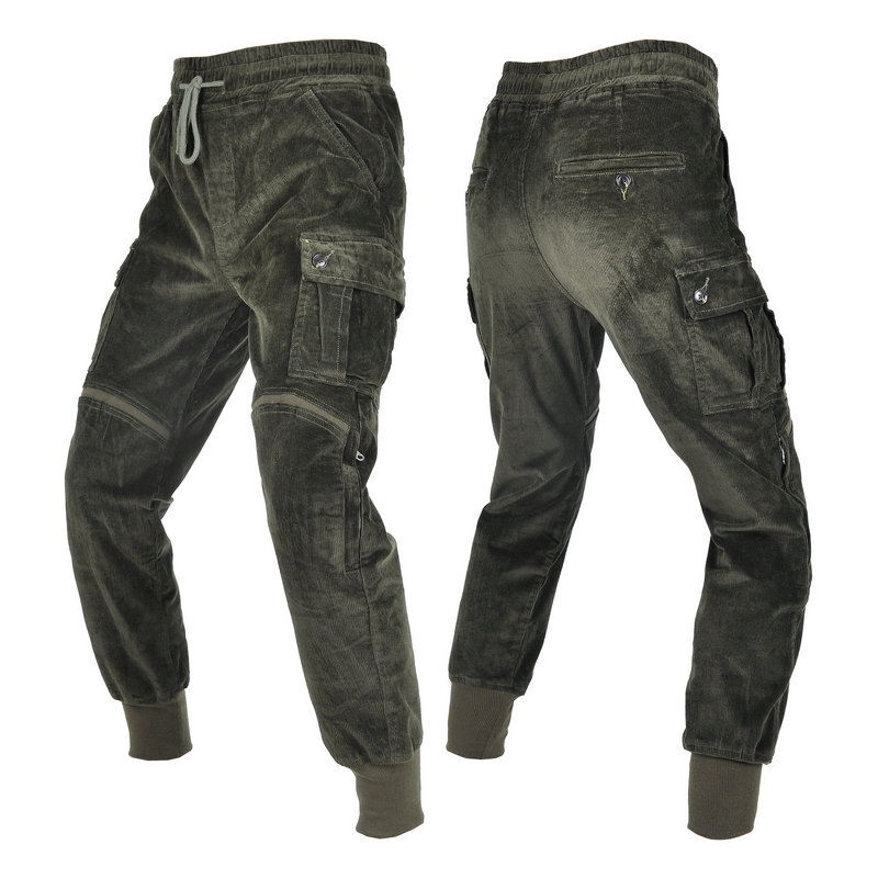 Winter man corduroy motorcycle pants outdoor riding motorcycle men jeans Drop-resistant pants with protect gear kevlar in knee