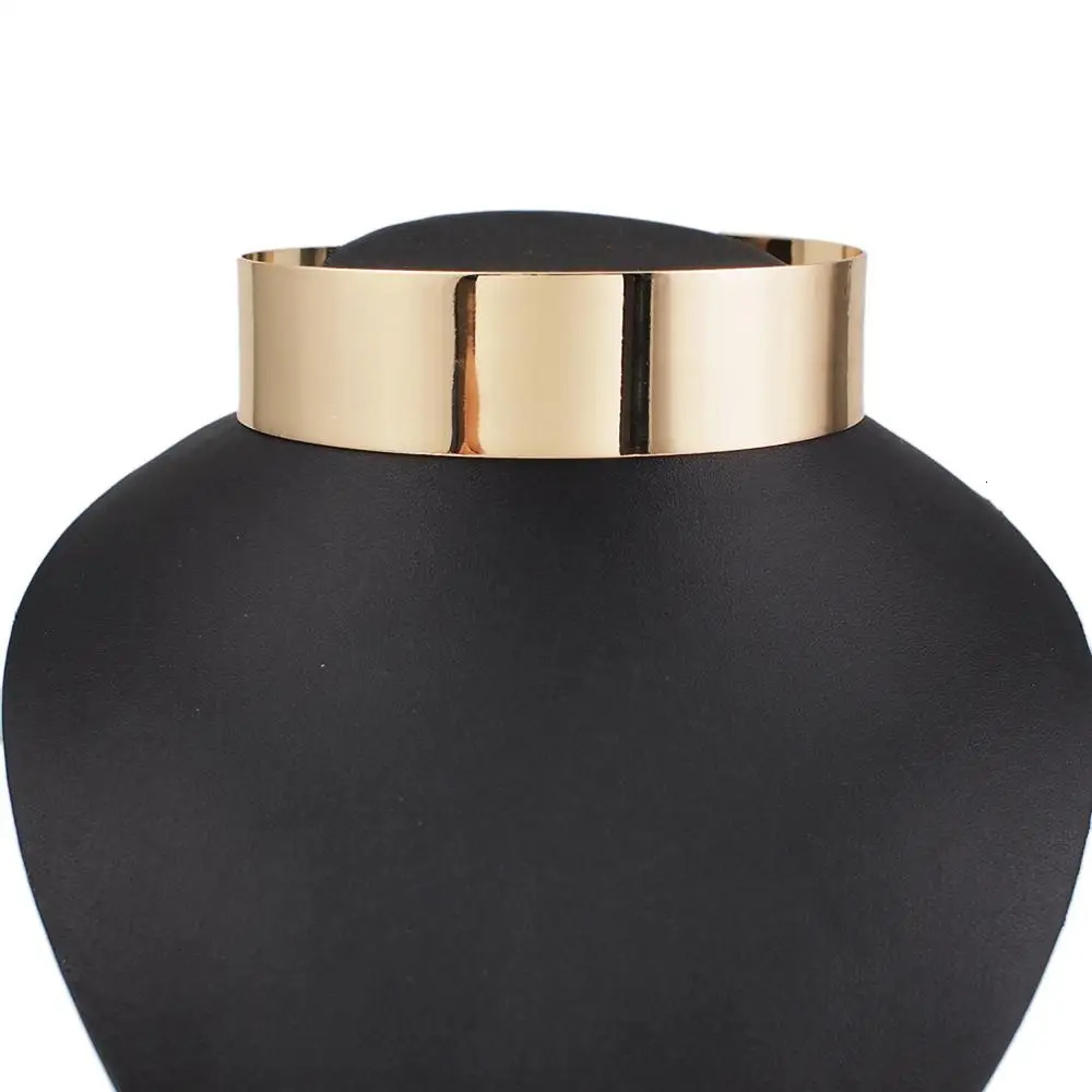 MANILAI Statement Torque Choker Necklace Women Gold Color Alloy Collar Maxi Necklace African Jewelry Chokers Big Jewelry Wide 240624