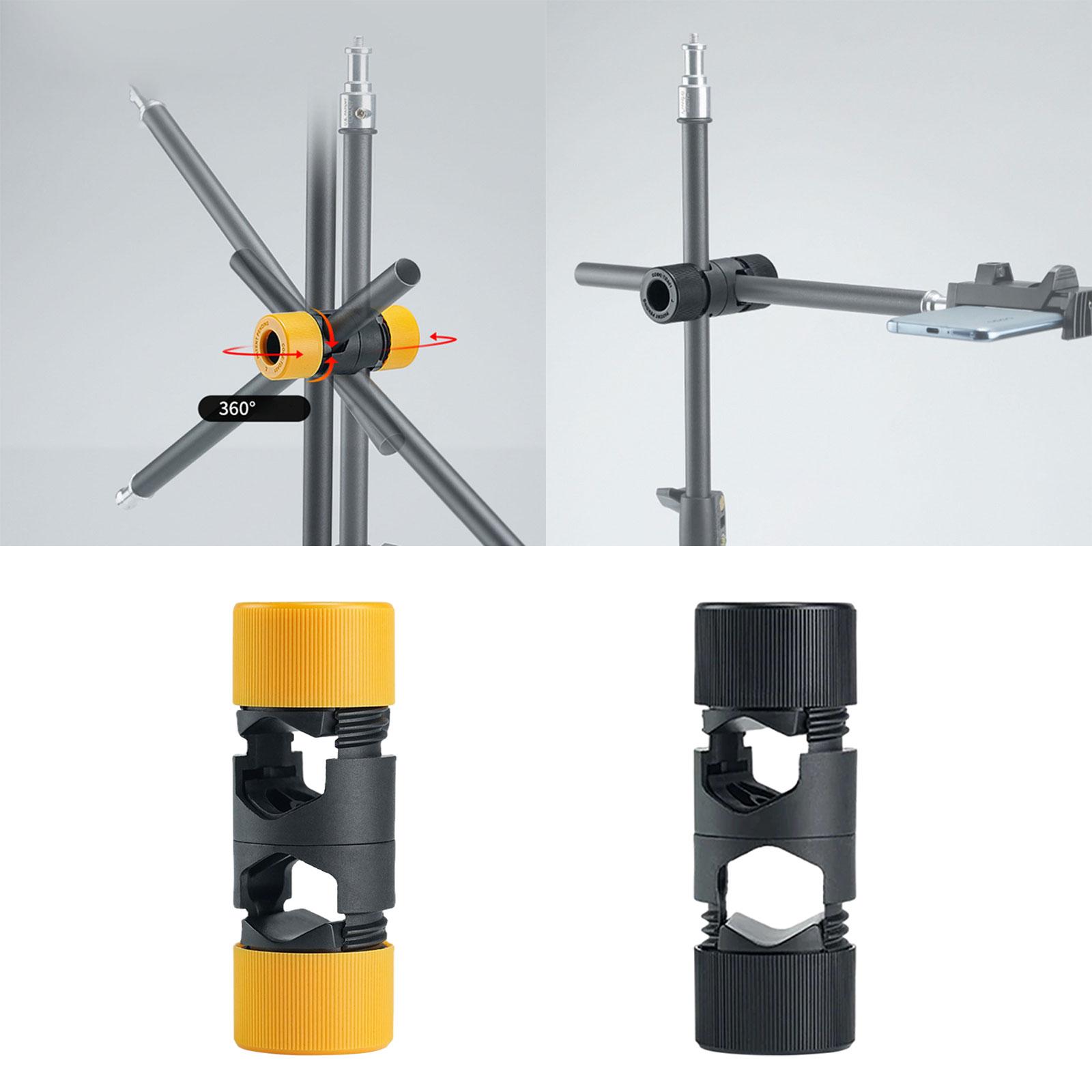 DSLR Flash Light Stand Center Handle Shaft Adapter Camera Mobile Clip Tripod Mount Bracket Cross Arm Clip for D12-22mm Tube Rod