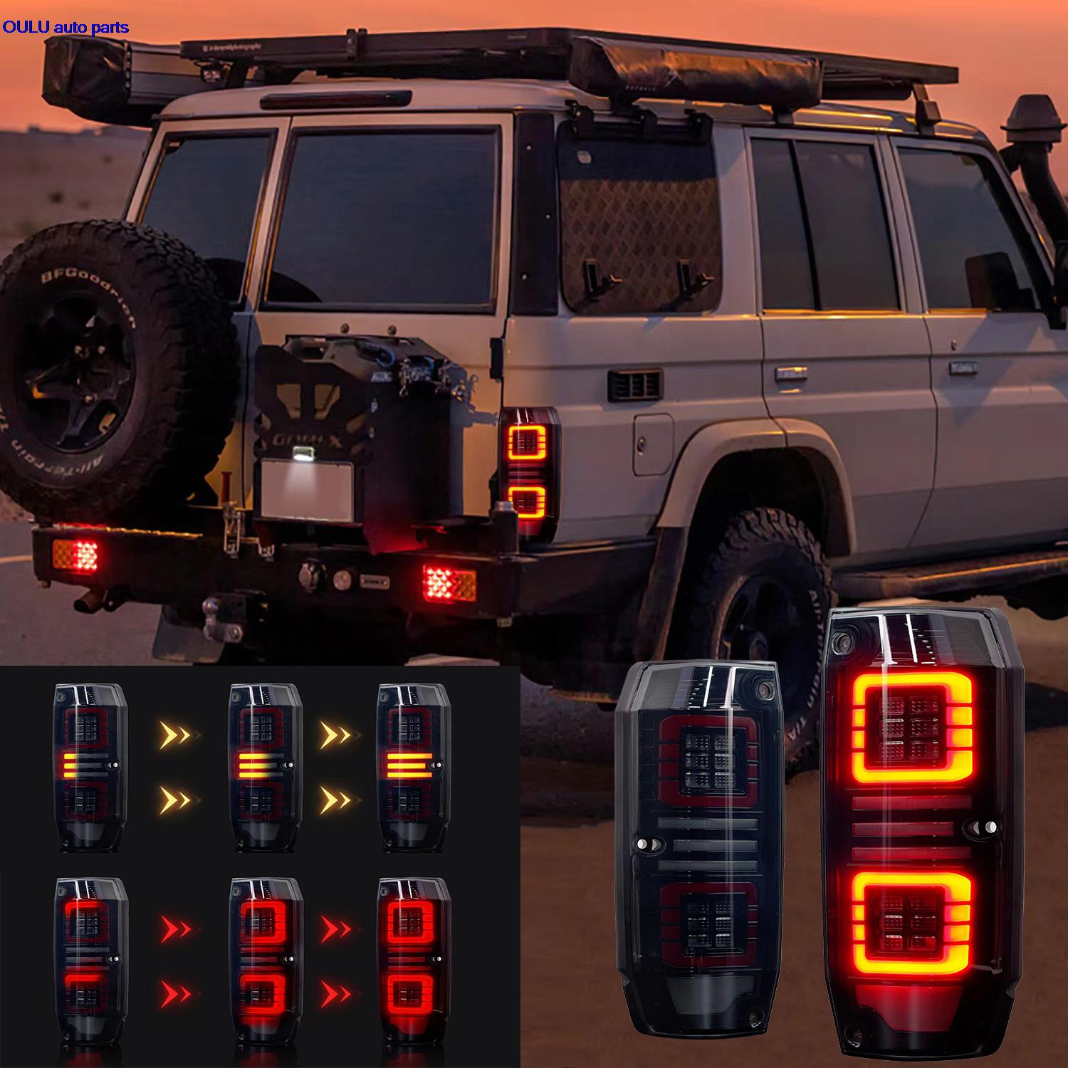 for Toyota Land Cruiser LC70 LC71 1984-2021 LED rear tail light brake light rear turn signal modified tail light assembly