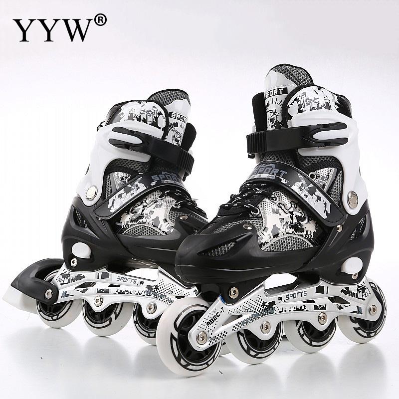 Adjustable Roller Skates Inline Speed Skate Shoes 4 Wheels For Children Professional Sktaing Men Size 26-42 Sneakers Rollers