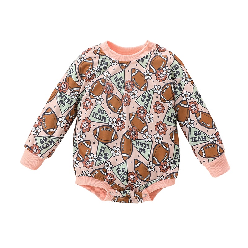 Newborn Baby Girl Pullover Sweatshirts Infant Girl Fall Romper Crewneck Clothes Tops