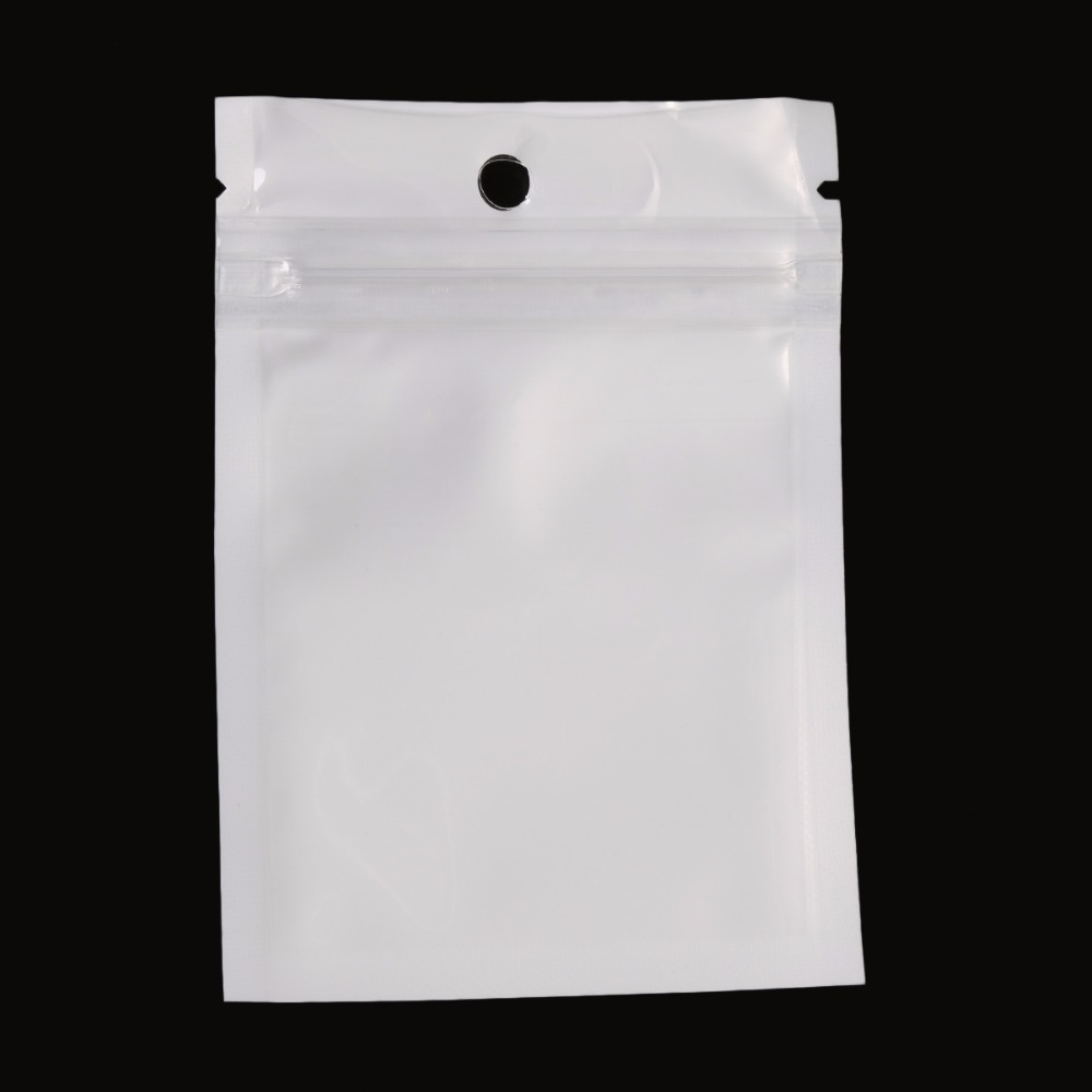 Pick Size 9 ! White/Clear Self Seal Zipper Plastic Retail Packaging Pack Bag Ziplock Zip Lock Bag Package Hang Hole