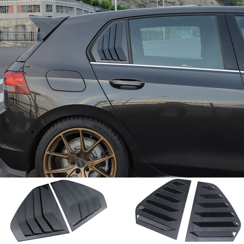 Car Rear Window Shutter Cover Trim For Volkswagen VW Golf 8 MK8 GTI GTD R Car rear Window Louver Trim 2PCS