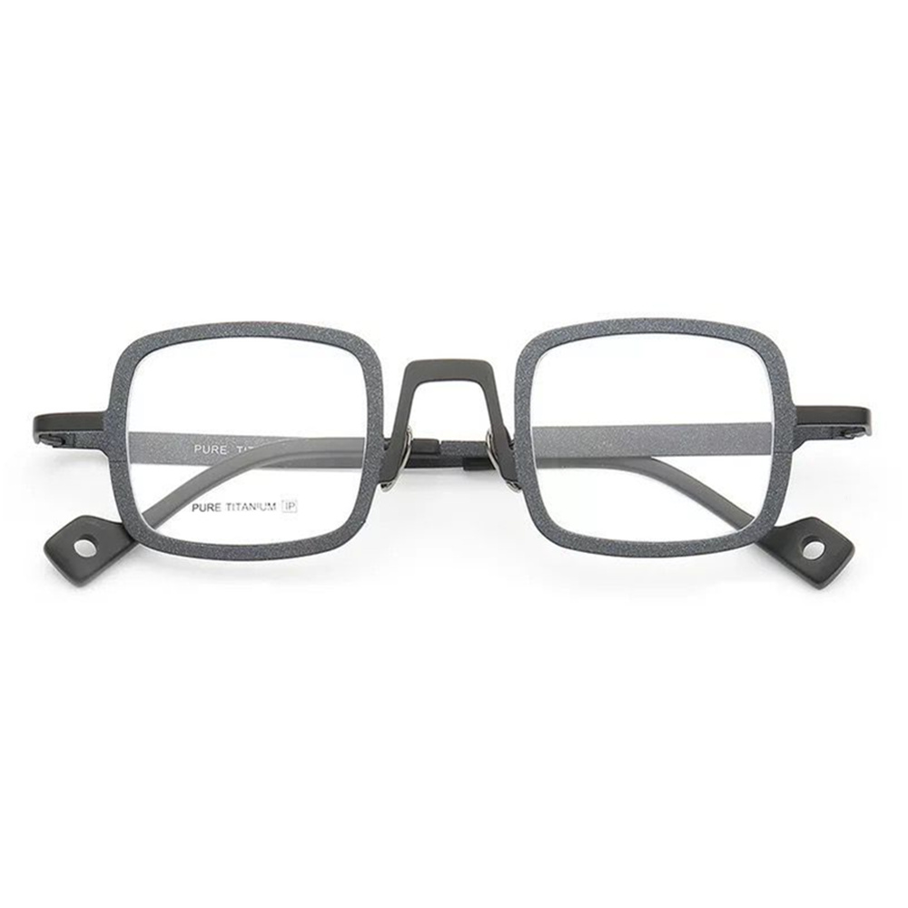 Titanium Eyeglass Frames Small Odd Freak Vintage Glasses Men Square Full Rim Optical Eyewear For women Prescription