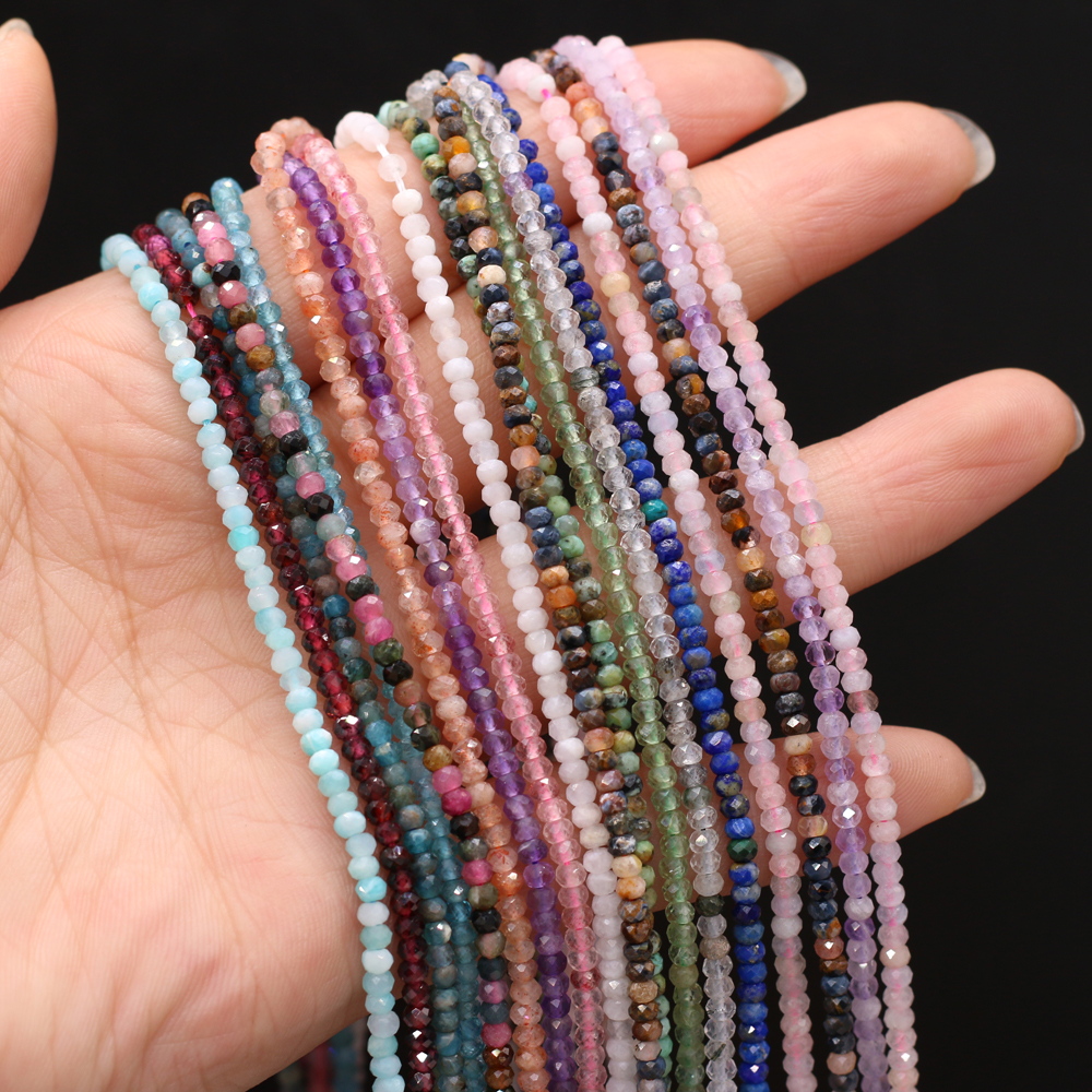 Natural Semi-precious Stone Small Beads Charoite 3x2mm For DIY Necklace Earrings Accessories Gift Length 38cm