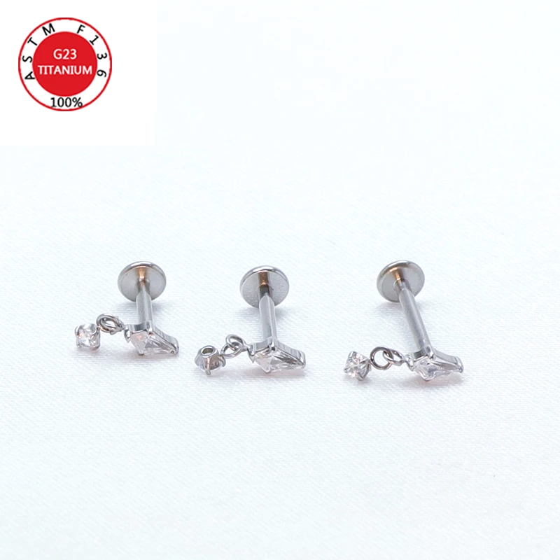 Septum Piercing Lip Spiral Helix Ear Studs 16G Septum Tragus Women F136 Titanium Cartilage Hinged Segment Wholesale Body Jewelry