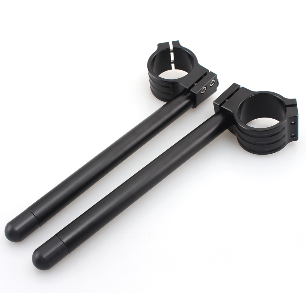 Motorcycle Handlebars Cafe Racer Adjustable Racing Clip On Ons Front Fork Handle Bar Riser Clamp 33 35 37 39 41 43 45 48 50 51mm