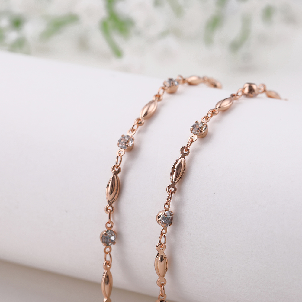 Skyrim New Crystal Metal Sunglasses Chains Women Gold Color Neck String Cord Reading Glasses Chain Eyewear Strap Lanyard Holder