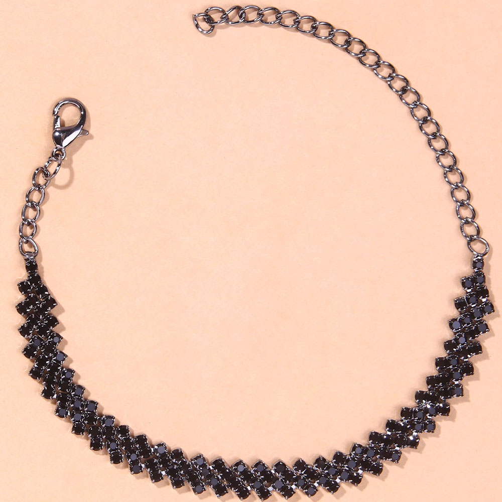 StoneFans Rhinestone Bohemian Lozenge Anklet Braclet Wholesale for Women Indian Cute Barefoot Sandals Beach Foot Jewelry Ankle
