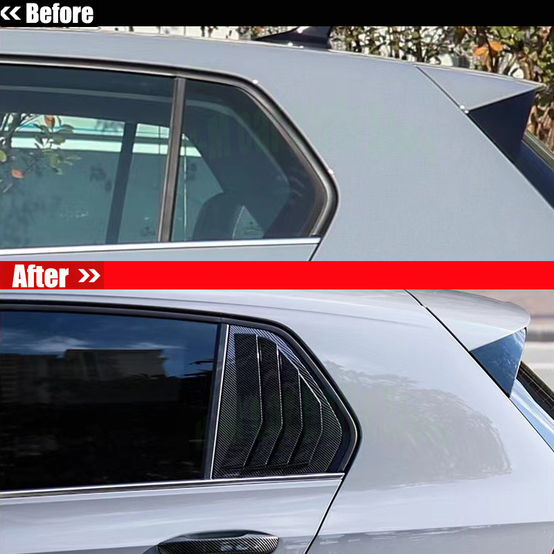 Car Rear Window Shutter Cover Trim For Volkswagen VW Golf 8 MK8 GTI GTD R Car rear Window Louver Trim 2PCS