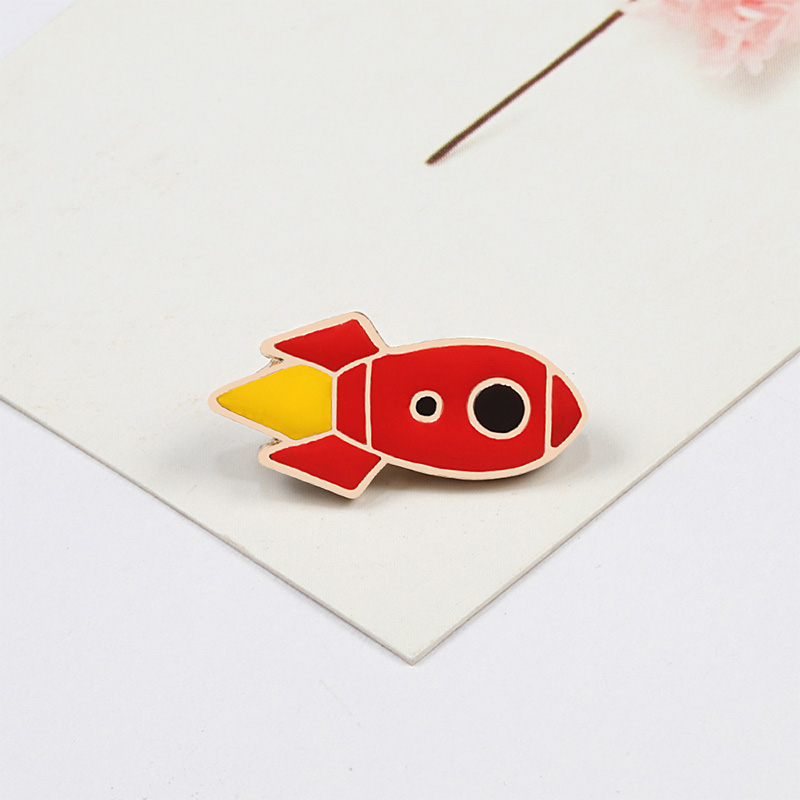 Universe Brooches Rocket Star Telescope Planet Alien Enamel Pins Bag Shirt Denim Lapel Pin Out Space Badges Jewelry Collection