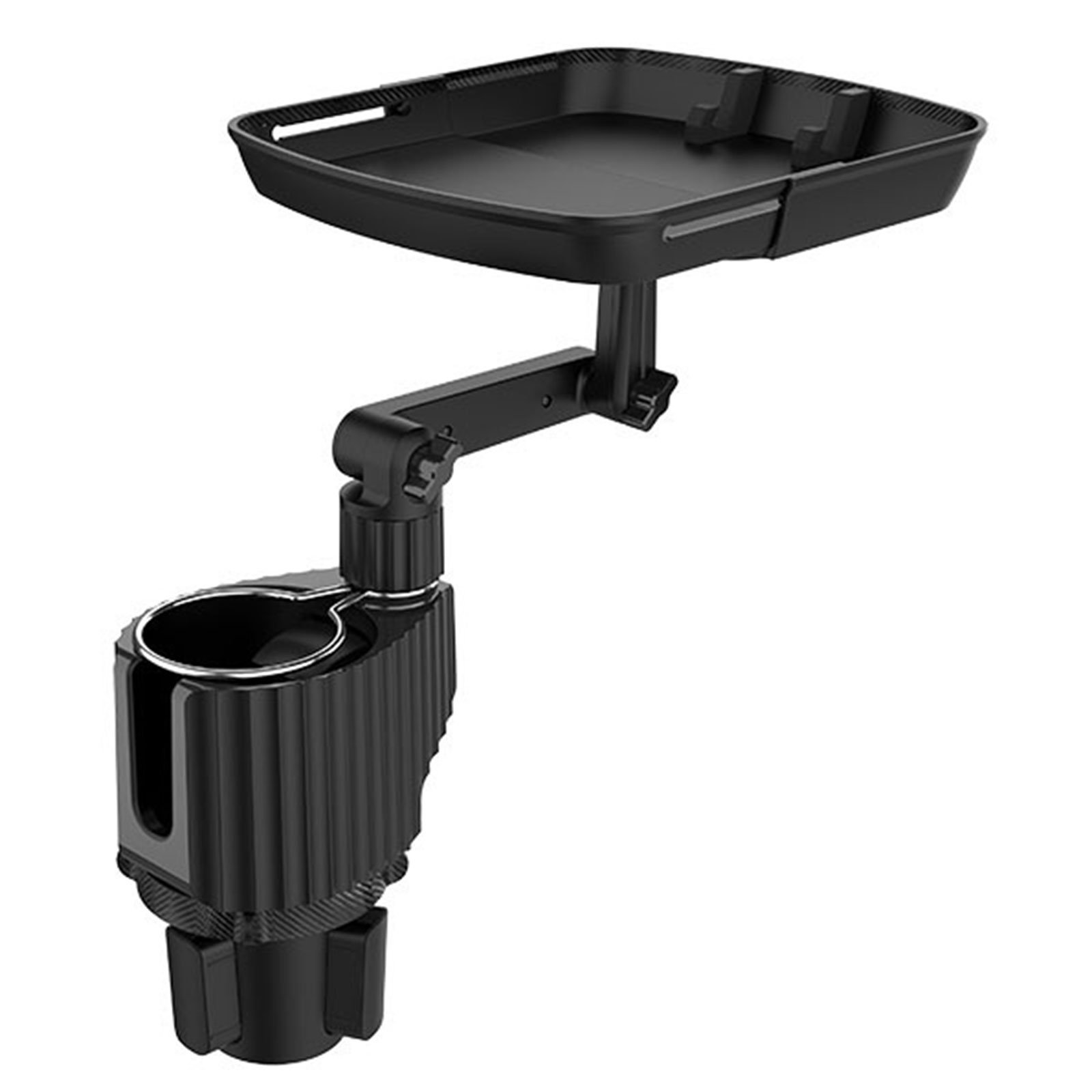Food Square Swivel Tray - Convenient Vehicle Meals Organizer & Cup Holders
