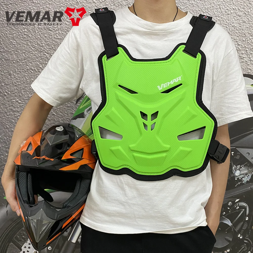 Vemar Motorcycle Body Armor Vest Motorbike Back Chest Protector Moto Motocross Vest Off-Road Dirt Bike Protective Gear Adult