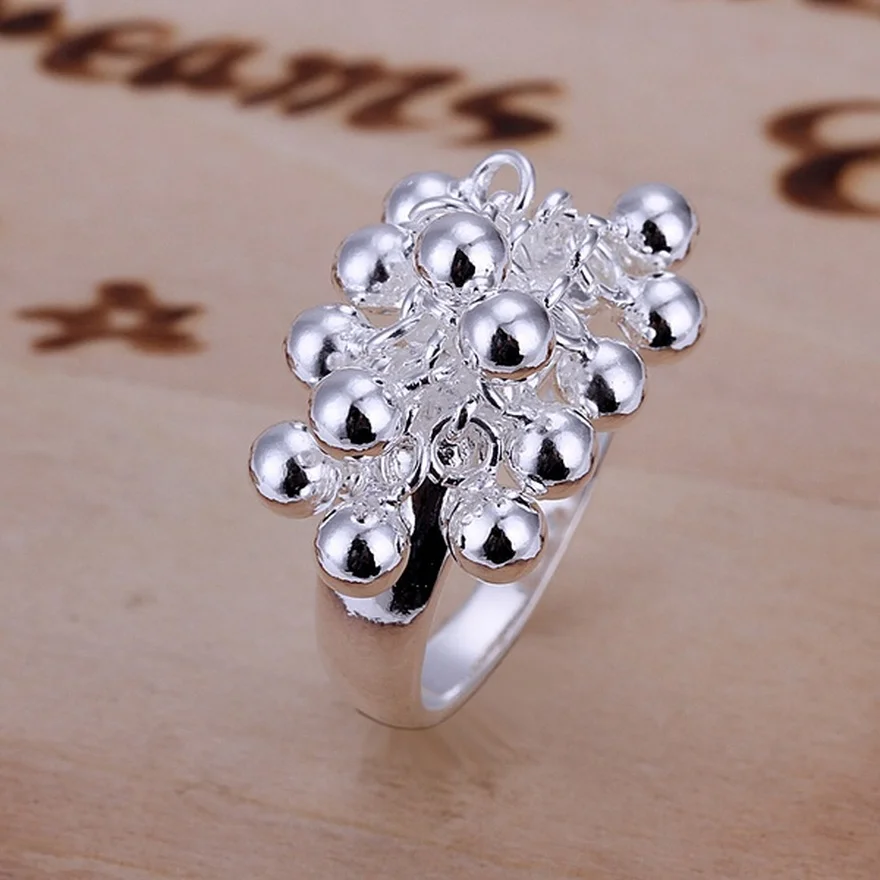 wholesale 925 sterling silver Ring lady wedding Women cute gifts grape for women beautiful trendy Jewelry