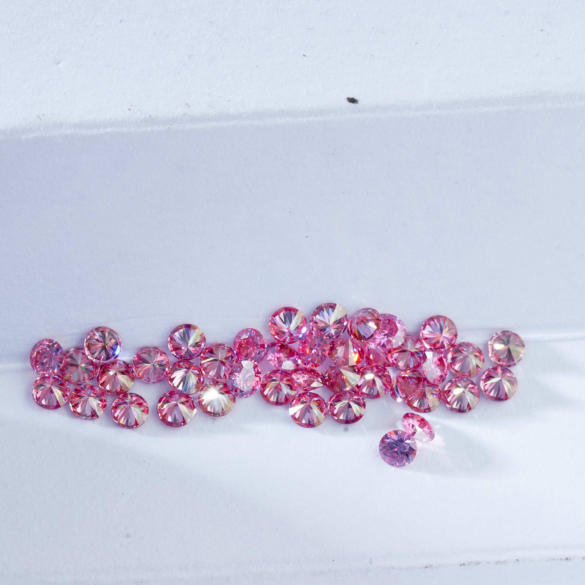 Top Belgium Cut Small Size Stones Loose Blue Green Pomegranate Red Pink Moissanite 0.8mm-3mm Lab Grown Moissanite Diamonds Bead