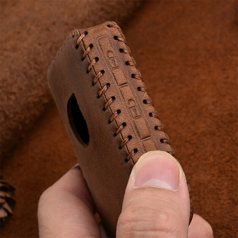 Handmade Leather Remote Key Cover Case for Volvo XC40 XC90 XC70 S60 S80 S90 C30 V70 V90 Car Accessories with keychain